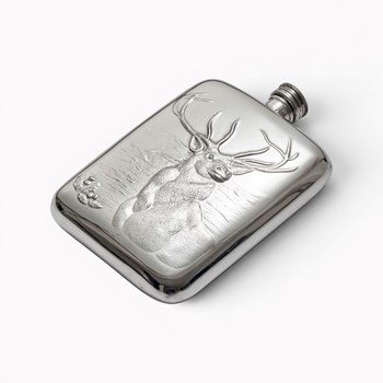 Monarch of the Glen 6oz Pewter Pocket Flask