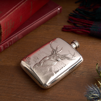 Monarch of the Glen 6oz Pewter Pocket Flask