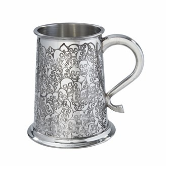 Love Skull One Pint Pewter Tankard