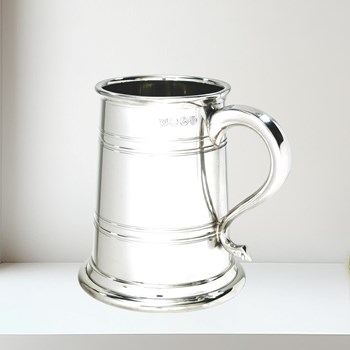 1 pint heeley heavy pewter tankard