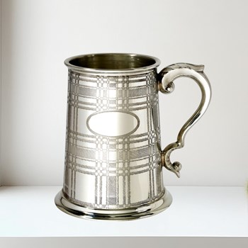Tartan One Pint Pewter Tankard Tartan One Pint Pewter Tankard