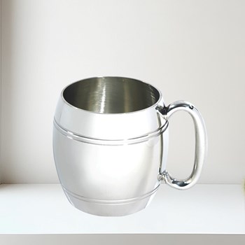 Half Pint Barrel Pewter Tankard