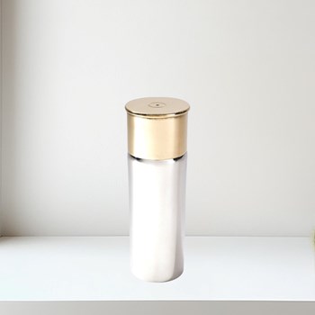Pewter And Brass 4oz Cartridge Flask Pewter and Brass 4oz Cartridge Flask