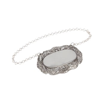Cast Pewter Shell Pattern Decanter Label Cast Pewter Shell Pattern Decanter Label