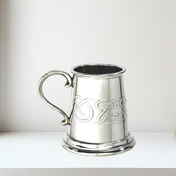 Embossed Celtic Band Baby Quarter Pint Pewter Mug Embossed celtic band baby quarter pint pewter mug