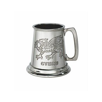 Quarter Pint Welsh Dragon Pewter Babymug