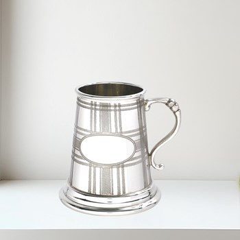 Quarter Pint Tartan Pewter Baby Mug Quater pint Tartan pewter Baby Mug