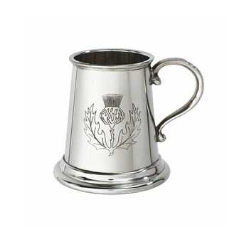 Thistle Stamp Pewter Baby Mug Thistle Stamp Pewter Baby Mug