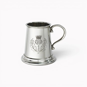 Thistle Stamp Pewter Baby Mug