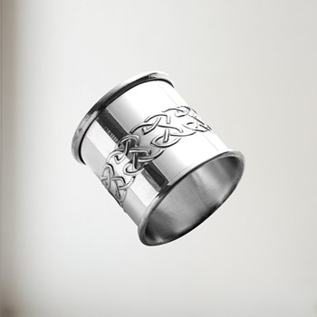 Embossed Celtic Pewter Napkin Ring Embossed celtic pewter napkin ring