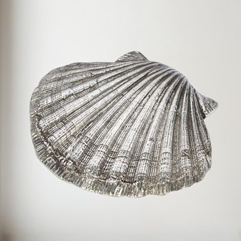 Cast Pewter Scallop Shell Ornament Cast Pewter Scallop Shell Ornament