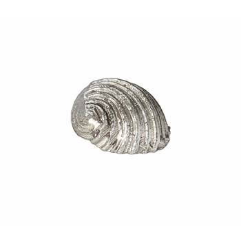 Cast Pewter Flat Spiral Shell Ornament Cast Pewter Flat Spiral Shell Ornament