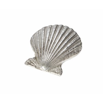 Cast Pewter Baby Scallop Shell Ornament Cast Pewter Baby Scallop Shell Ornament