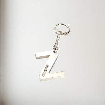 Initial Z Touchmarked Pewter Keyring KEYRING-Z