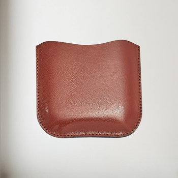 Brown Leather Pouch to fit 6oz pocket flasks