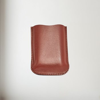 Brown Leather Pouch to fit 3oz pocket flasks
