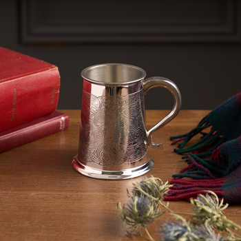 Celtic Spirals One Pint Pewter Tankard