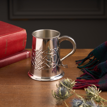 Islay Celtic Embossed Pewter Tankard Islay Celtic Embossed Pewter Tankard