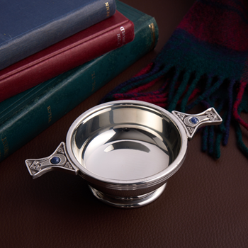 Gem Handle Standard Pewter Quaich