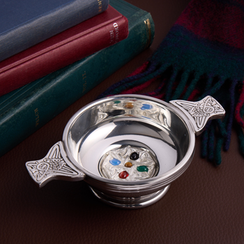 Gem Cross Standard Pewter Quaich