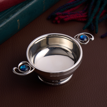Kilda Quaich – Blue Abalone Gem Heart Handles
