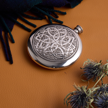 Celtic Circle Pewter Sporran Flask