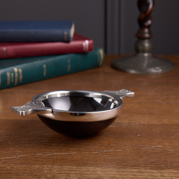 Horn And Pewter Medium Quaich