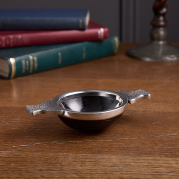 Horn And Pewter Small Quaich Horn And Pewter Small Quaich