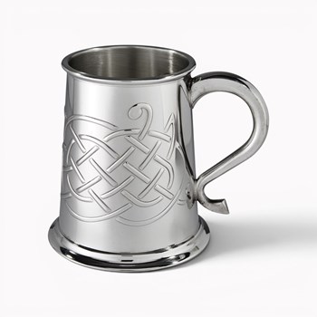 Jura Celtic Embossed Pewter Tankard Jura Celtic Embossed Pewter Tankard