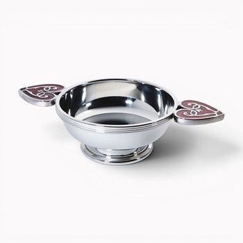 Red Heart Of The Highlands Large Pewter Quaich Large Red Heart of the highlands pewter quaich