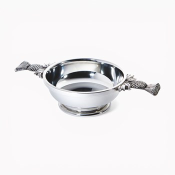 Thistle Handle Large Pewter Quaich