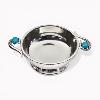 Torridon Turquoise Handle Pewter Quaich