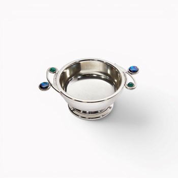 Lomond Quaich, blue and green gemstone handles