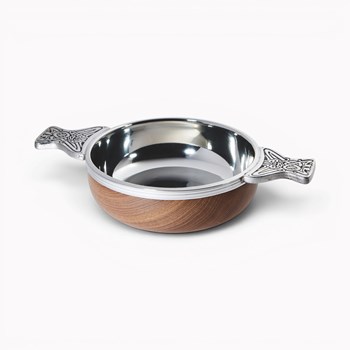 Wood And Pewter Large Quaich