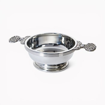 April Birthstone Pewter Quaich With Cubic Zicorna Stones April Birthstone Pewter Quaich With Cubic Zicorna Stones
