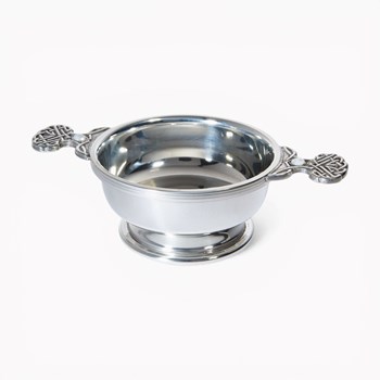 June Birthstone Pewter Quaich With Pearl Stones
