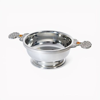 November Birthstone Pewter Quaich With Topaz Stones