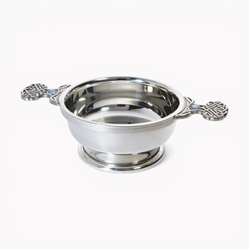 October Birthstone Pewter Quaich With Opal Stones