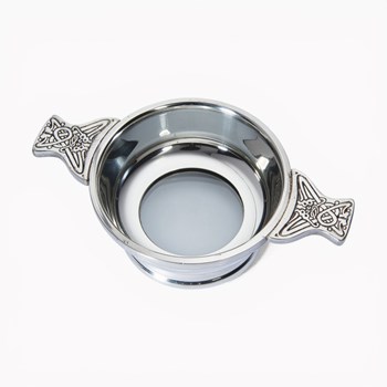 Glass Base Standard Pewter Quaich