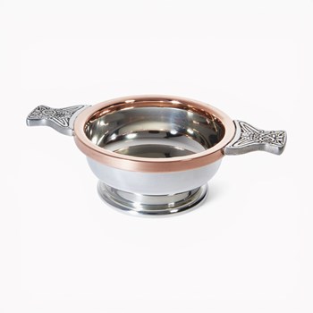Copper Rim Standard Pewter Quaich Copper Rim Standard Pewter Quaich