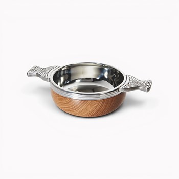 Wood And Pewter Standard Quaich Wood And Pewter Standard Quaich