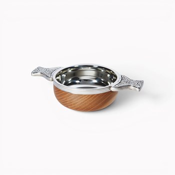 Wood And Pewter Small Quaich Wood And Pewter Small Quaich