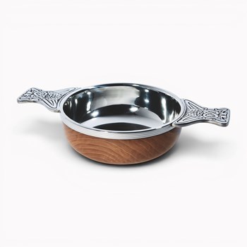 Wood And Pewter Large Plus "X" Quaich