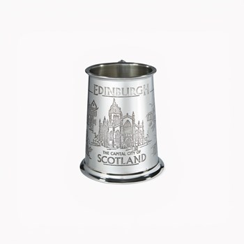 Edinburgh Scene Pewter Tankard
