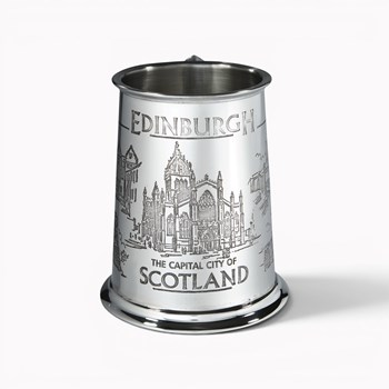 Edinburgh Scene Pewter Tankard