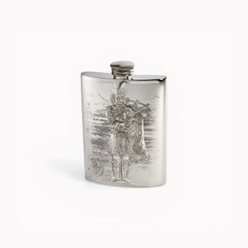 Embossed Piper 3oz Top Pocket Flask Embossed Piper 3oz Top Pocket Flask