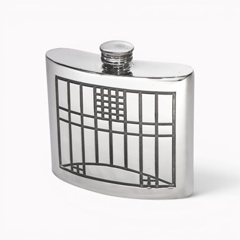 6oz Charles Rennie Mackintosh Pewter Kidney Hip Flask