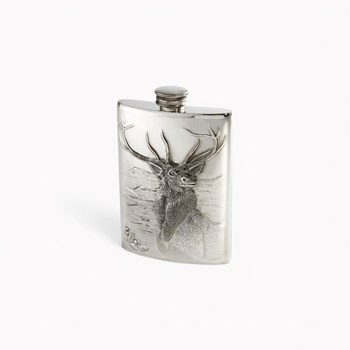 Embossed 6oz Monarch of the Glen Flask Embossed 6oz Monarch of the Glen Flask