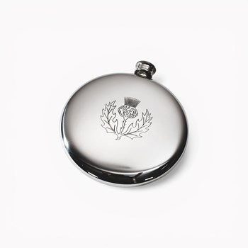 Thistle Pewter Sporran Flask Thistle Pewter Sporran Flask
