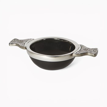 Horn And Pewter Small Quaich